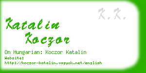 katalin koczor business card